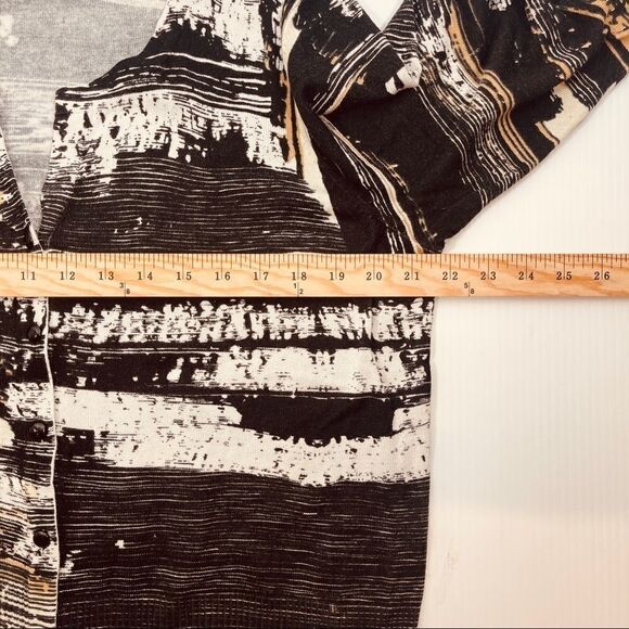 CYRUS Cardigan Long Sleeve Button Up Sweater Multi Color Print Women's Size 2X - Picture 7 of 8